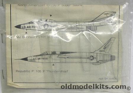 Airmodel 1/72 F-100F / F-101B / F-105F Conversions, 101 plastic model kit